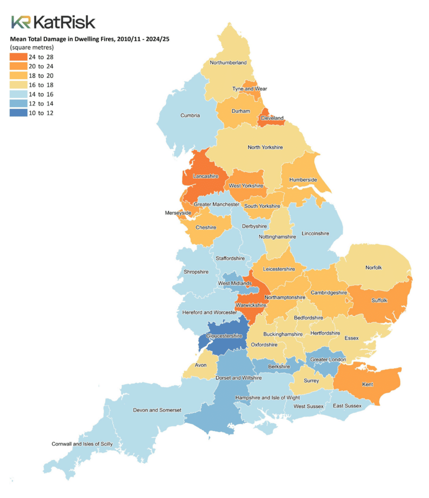 Dwelling fire article spatial map