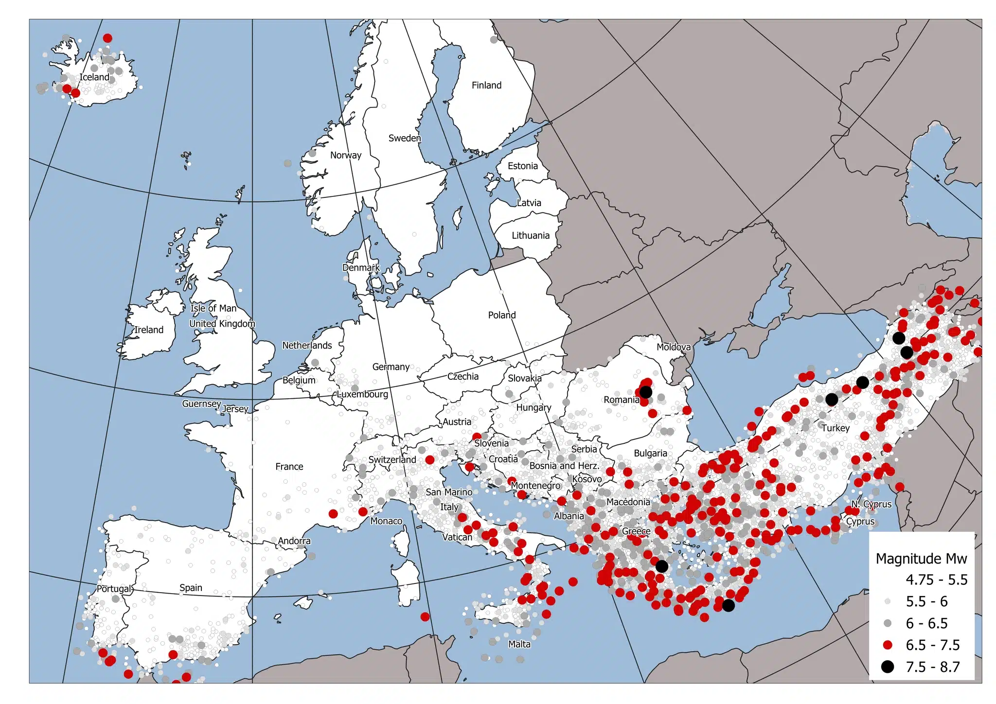 250 year extract - 50,000 year event set - earthquake katrisk